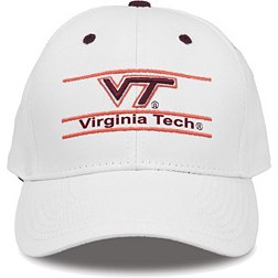 The Game Men's Virginia Tech Hokies White Bar Adjustable Hat