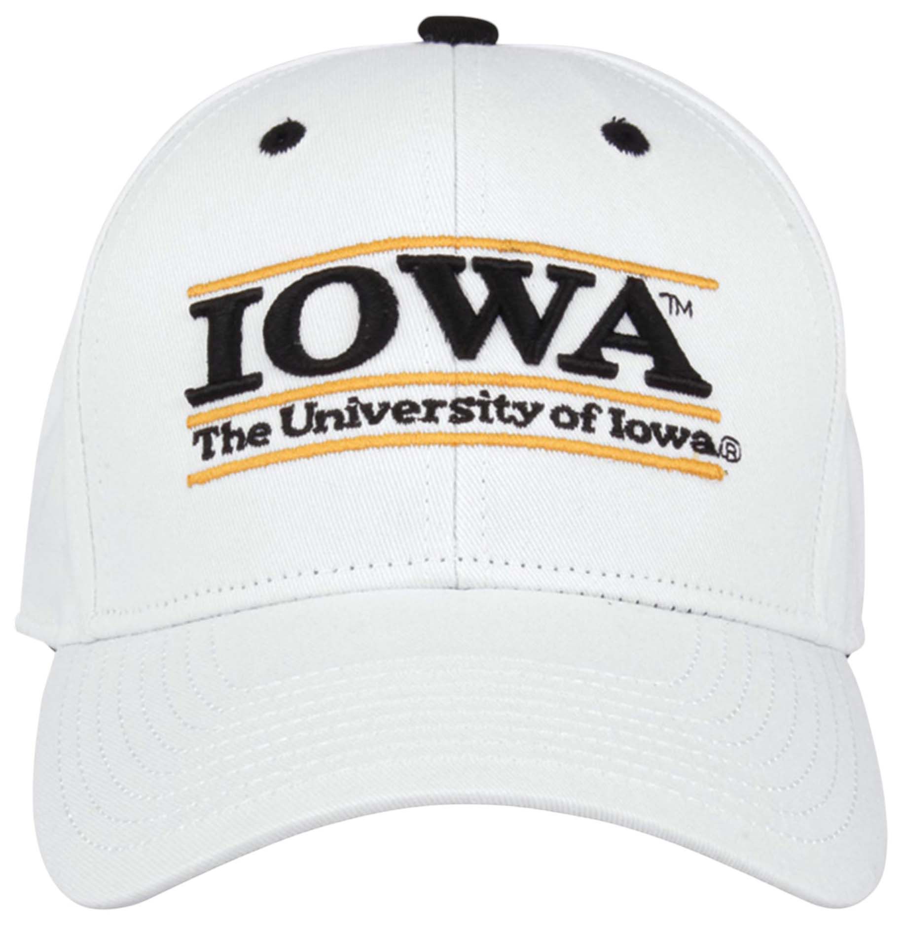The Game Men's Iowa Hawkeyes White Bar Adjustable Hat
