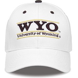 The Game Men's Wyoming Cowboys White Bar Adjustable Hat