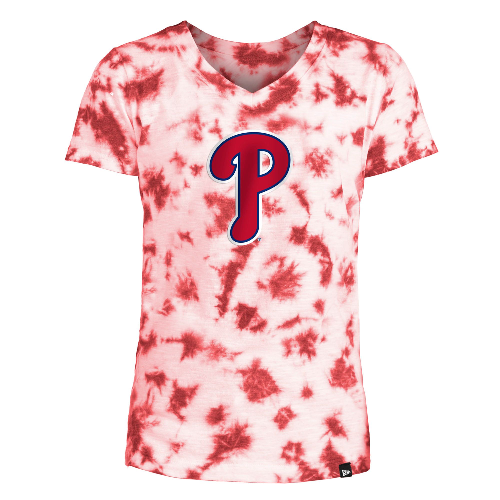 Women's New Era White/Red Philadelphia Phillies Lace-Up Long Sleeve T-Shirt