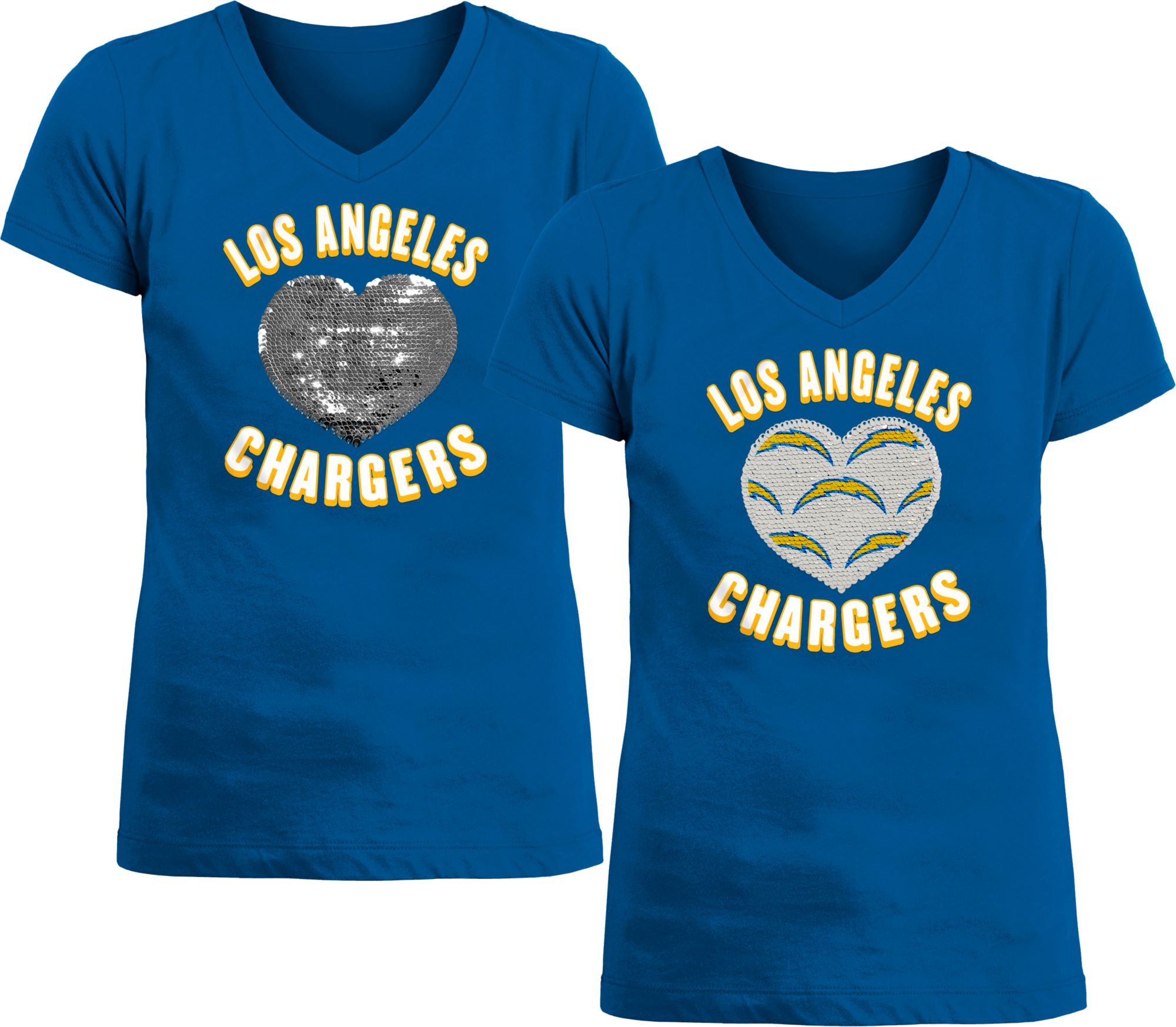 New Era / Apparel Girl's Los Angeles Chargers Sequins Heart Blue