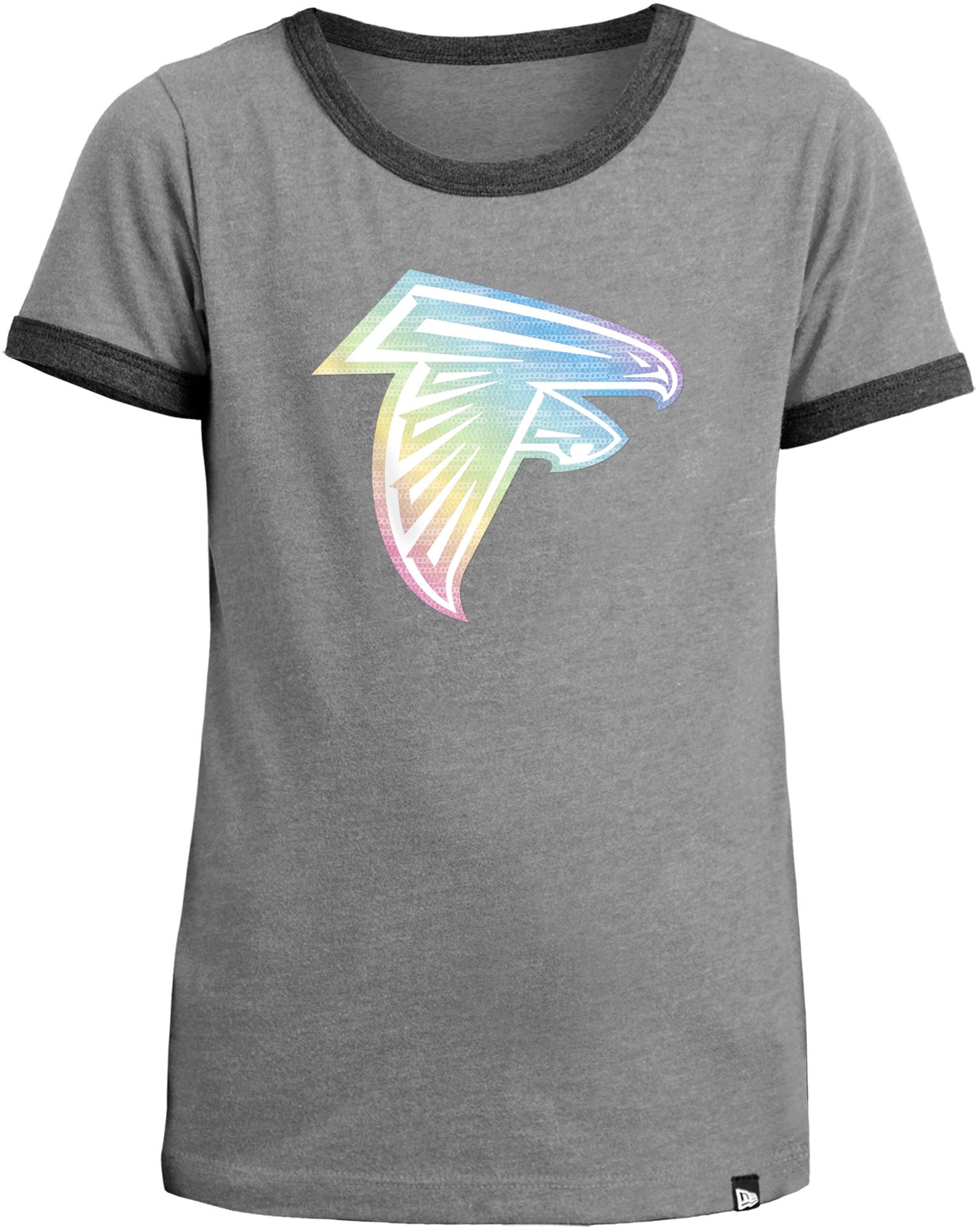 New Era Women's Atlanta Falcons Space Dye Black T-Shirt