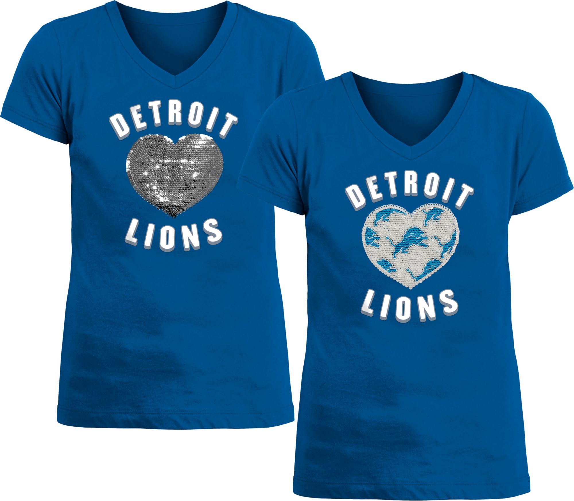 Dick's Sporting Goods New Era Youth Girls' Detroit Tigers Blue Tie Dye  V-Neck T-Shirt