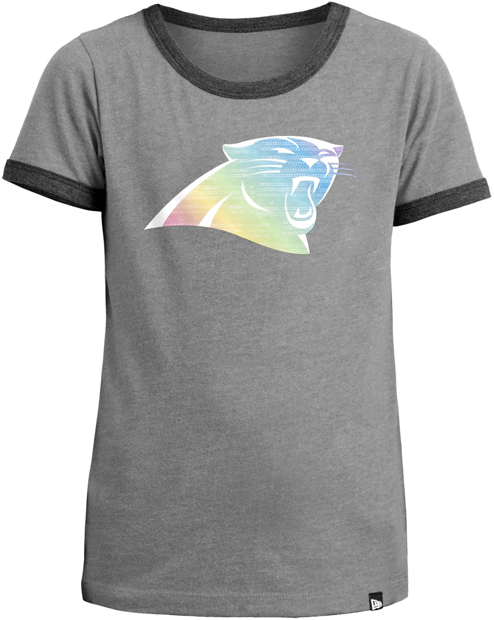 Carolina Panthers New Era Women's Crop Long Sleeve T-Shirt - Blue