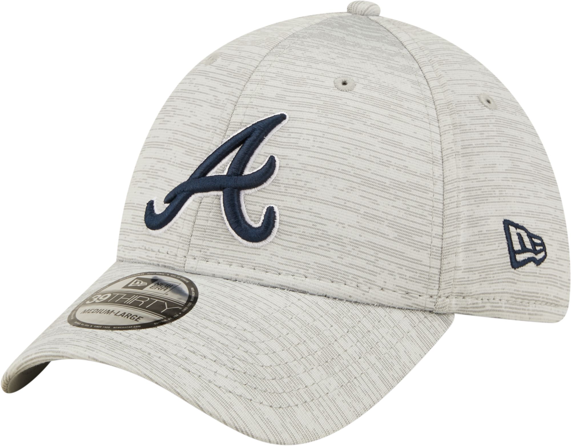 New Era / Men's Atlanta Braves Gray 39Thirty Stretch Fit Hat