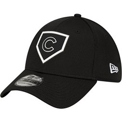 New Era Men's Chicago Cubs Black Club 39Thirty Stretch Fit Hat