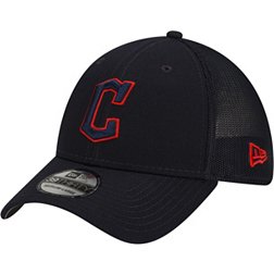 New Era Men's Cleveland Guardians Batting Practice Black 39Thirty Stretch Fit Hat