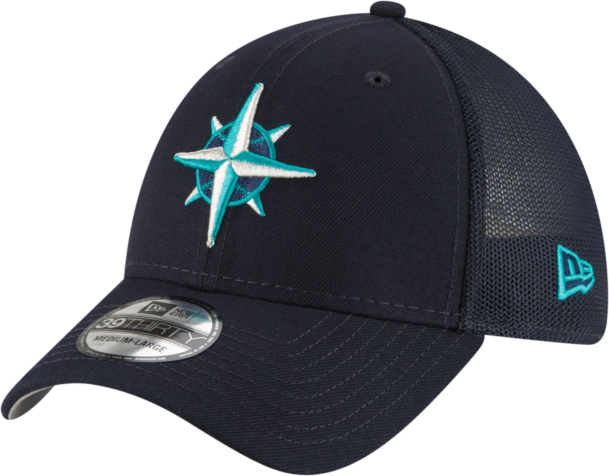 New Era / Men's Seattle Mariners Navy 39Thirty Stretch Fit Hat