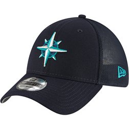 New Era Men's Seattle Mariners Batting Practice Navy 39Thirty Stretch Fit Hat