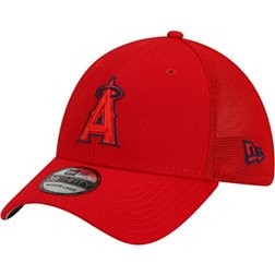New Era Men's Los Angeles Angels Batting Practice Red 39Thirty Stretch Fit Hat