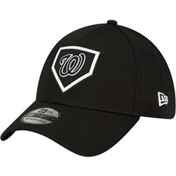 New Era Men's Washington Nationals Black Club 39Thirty Stretch Fit Hat
