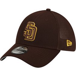 New Era Men's San Diego Padres Batting Practice Brown 39Thirty Stretch Fit Hat