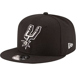 New Era Men's San Antonio Spurs 9Fifty Black Logo Adjustable Snapback Hat