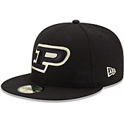 New Era Men's Purdue Boilermakers Black 59Fifty Fitted Hat