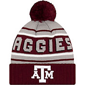 New Era Men's Texas A&M Aggies Maroon Cheer Knit Pom Beanie
