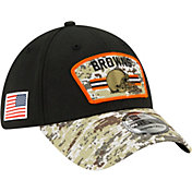 New Era Men's Cleveland Browns Salute to Service 39Thirty Black Stretch Fit Hat