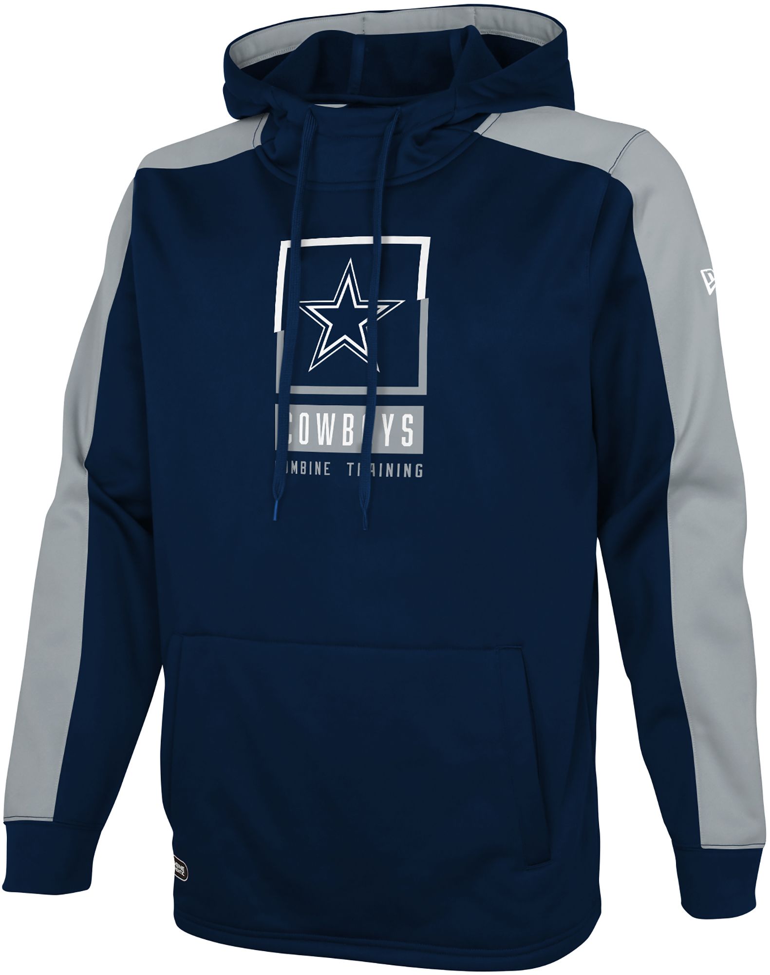 Women's New Era Navy Dallas Cowboys Foil Sleeve Pullover Hoodie