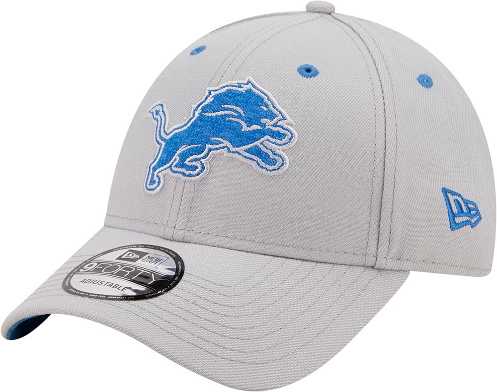 New Era / Men's Detroit Lions Outline 9Forty Grey Adjustable Hat