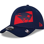 New Era Men's New England Patriots Panel Crop 39Thirty Navy Stretch Fit Hat