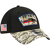 New Era Men's New England Patriots Salute to Service 39Thirty Black Stretch Fit Hat