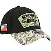 New Era Men's Seattle Seahawks Salute to Service 39Thirty Black Stretch Fit Hat