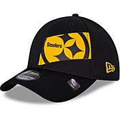 New Era Men's Pittsburgh Steelers Panel Crop 39Thirty Black Stretch Fit Hat
