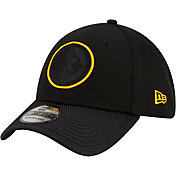 New Era Men's Pittsburgh Steelers Sideline 2021 Road 39Thirty Black Stretch Fit Hat