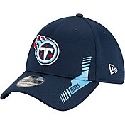New Era Men's Tennessee Titans Navy Sideline 2021 Home 39Thirty Stretch Fit Hat
