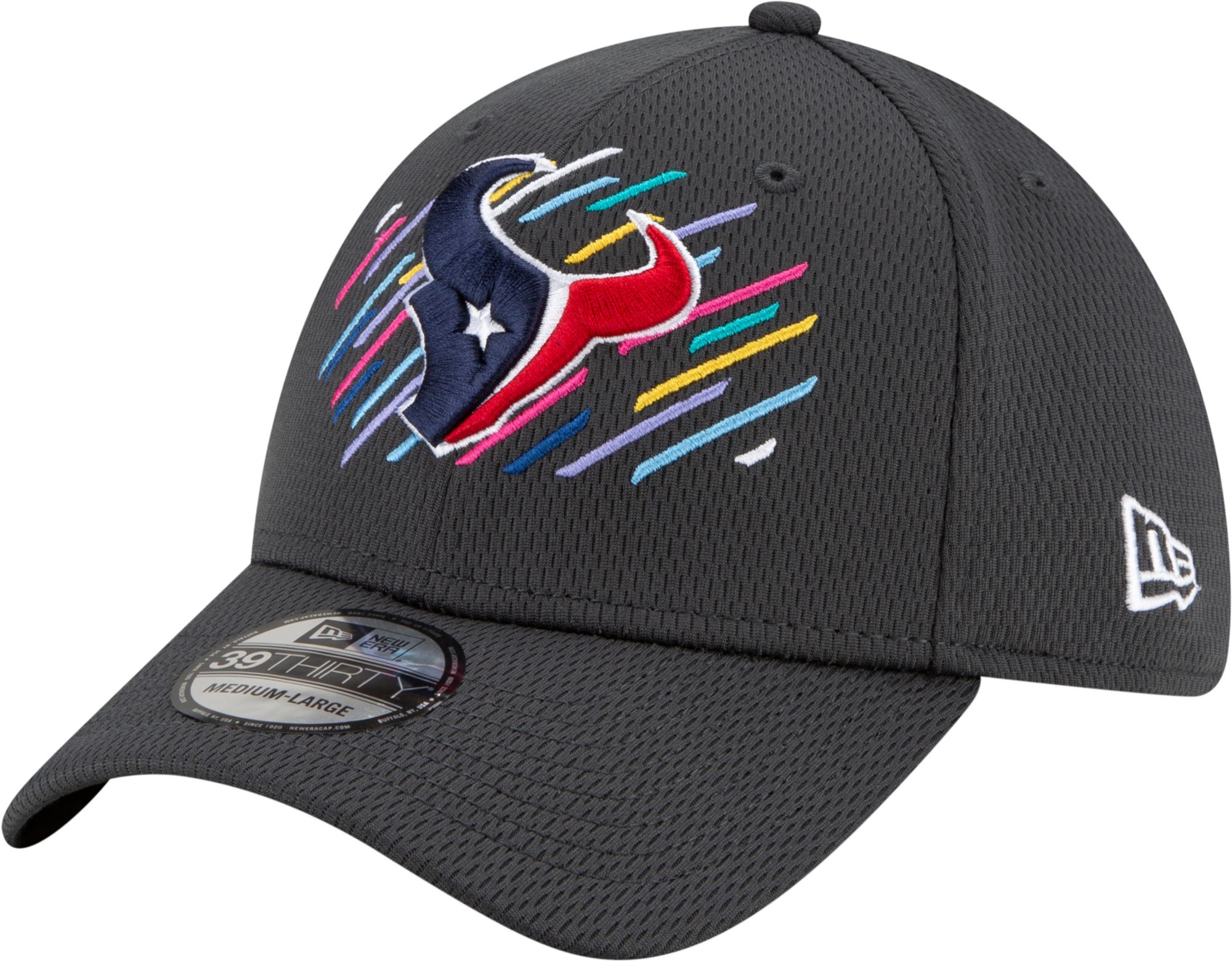 Men's Houston Texans Crucial Catch 39Thirty Grey Stretch Fit Hat