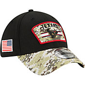 New Era Men's Houston Texans Salute to Service 39Thirty Black Stretch Fit Hat
