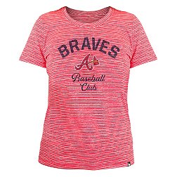 New Era Braves Plus Space Dye Raglan V-Neck T-Shirt - Women's