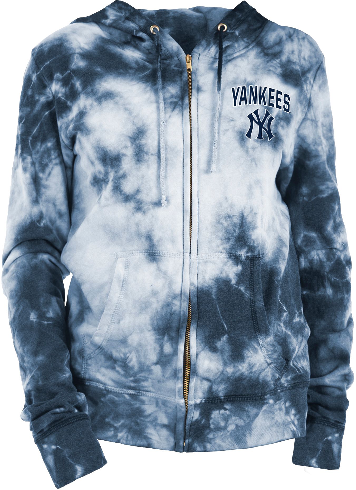 Girls Youth New Era Navy York Yankees Space Dye Full-Zip Hoodie Size: Medium