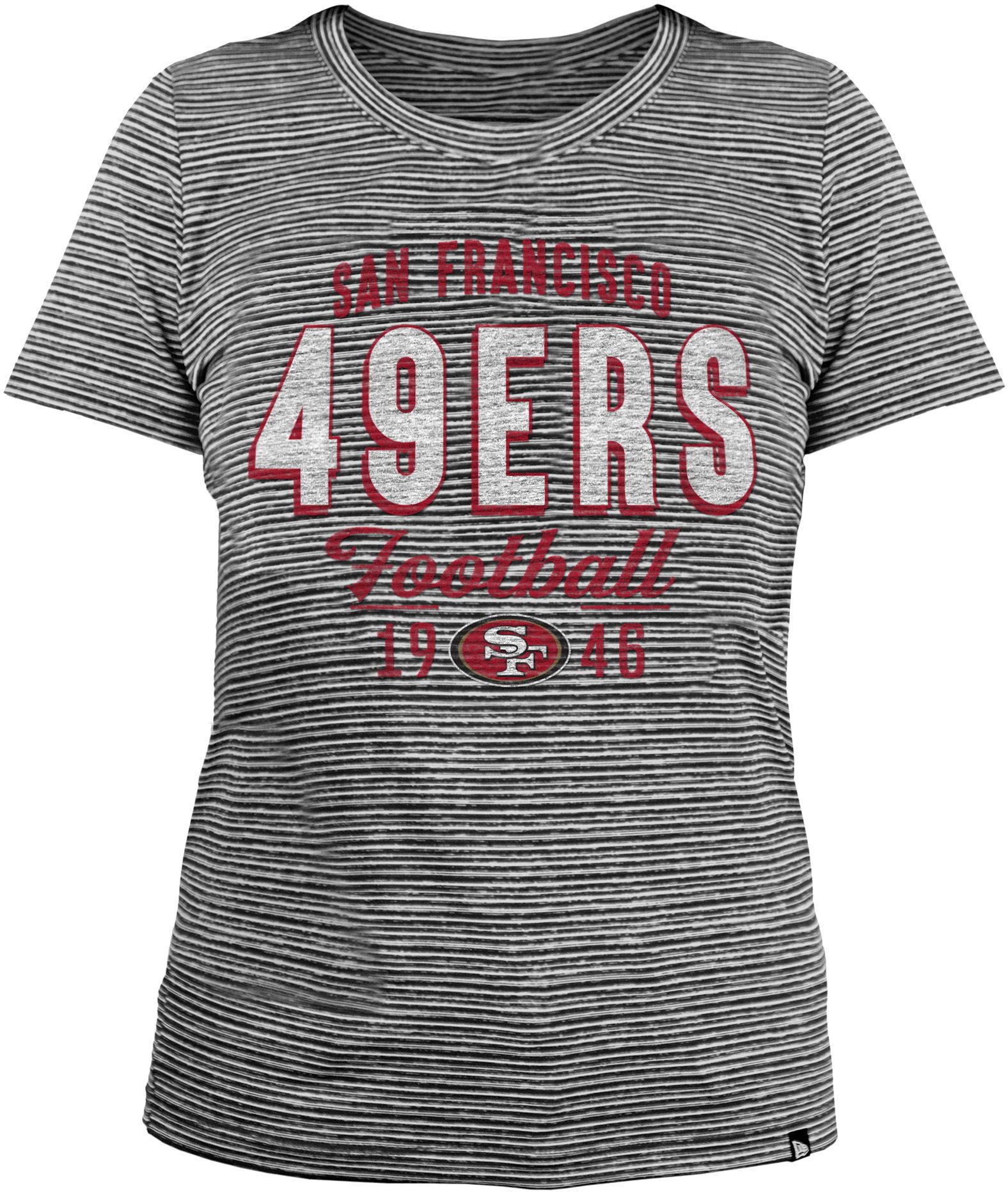 New Era Women's San Francisco 49ers Color Block Grey T-Shirt