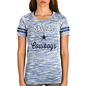 New Era Women's Dallas Cowboys Space Dye Glitter Grey T-Shirt