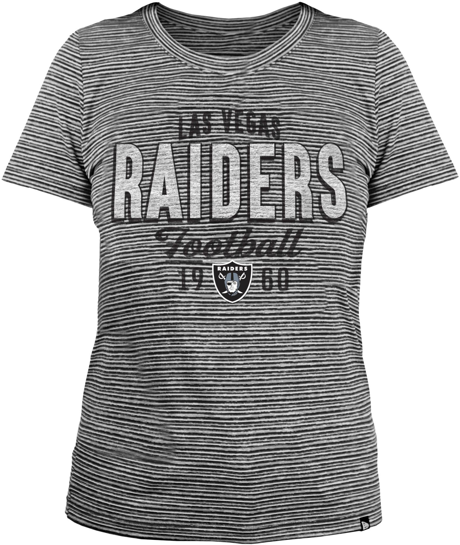 Las Vegas Raiders New Era Women's Raglan Lace-Up T-Shirt - Black