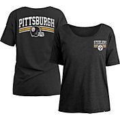 New Era Women's Pittsburgh Steelers Relaxed Back Black T-Shirt