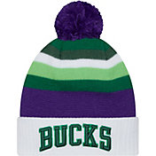 New Era Youth 2021-22 City Edition Milwaukee Bucks Green Knit Hat