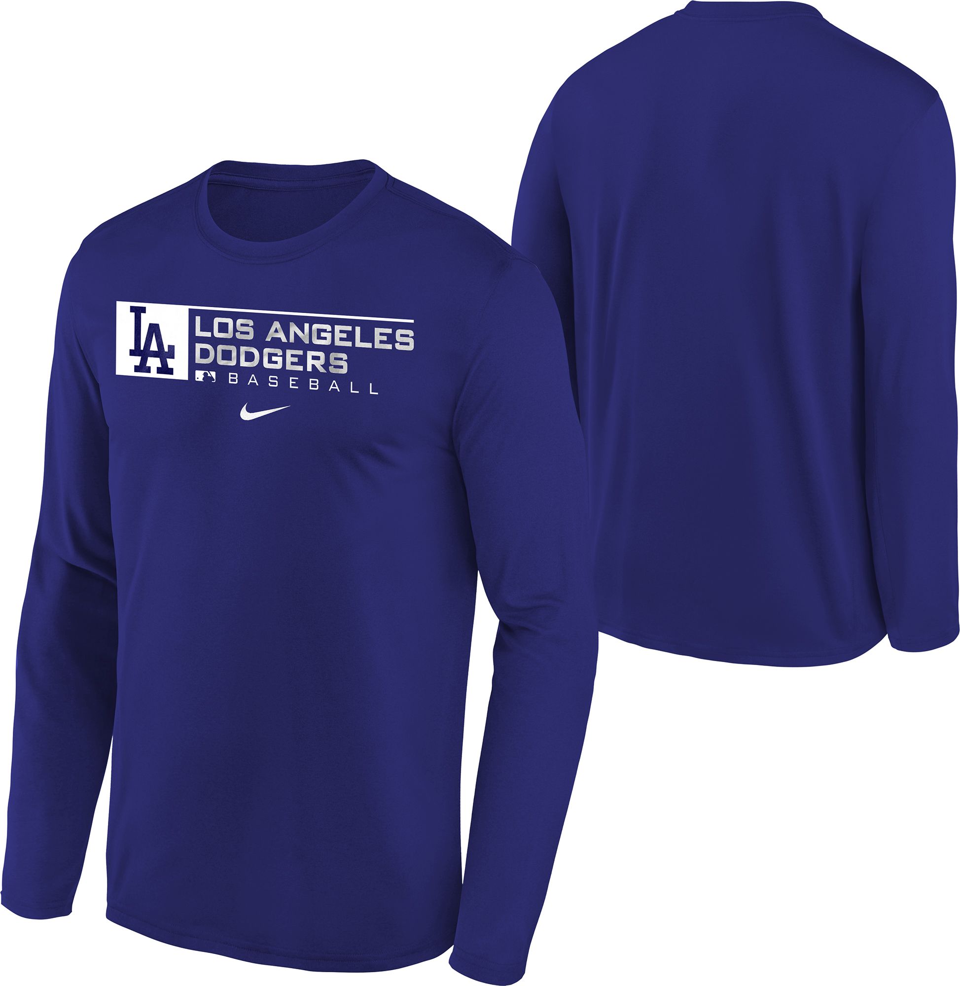 Youth Boys' Los Angeles Dodgers Royal Authentic Collection Dri-FIT Legend  Long Sleeve T-Shirt