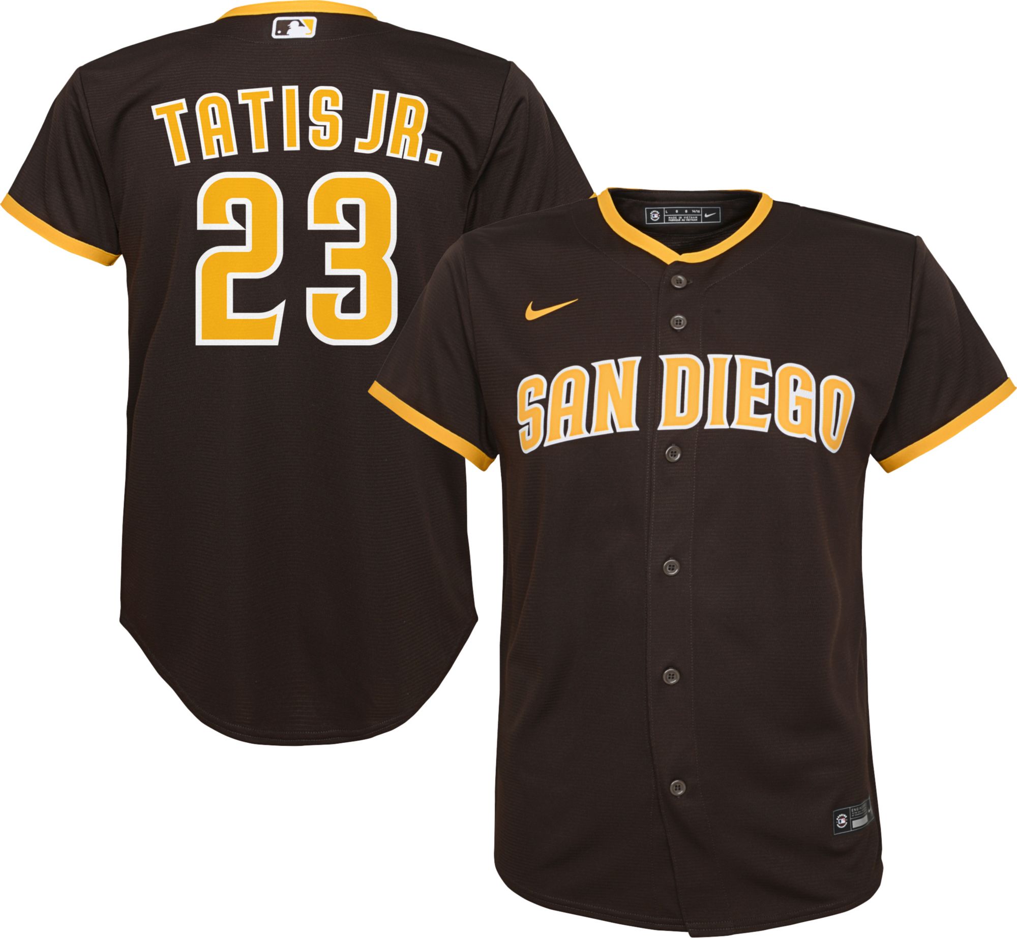 Fernando Tatis Jr. San Diego Padres Nike Youth Alternate Replica Player  Jersey – Sand/Brown