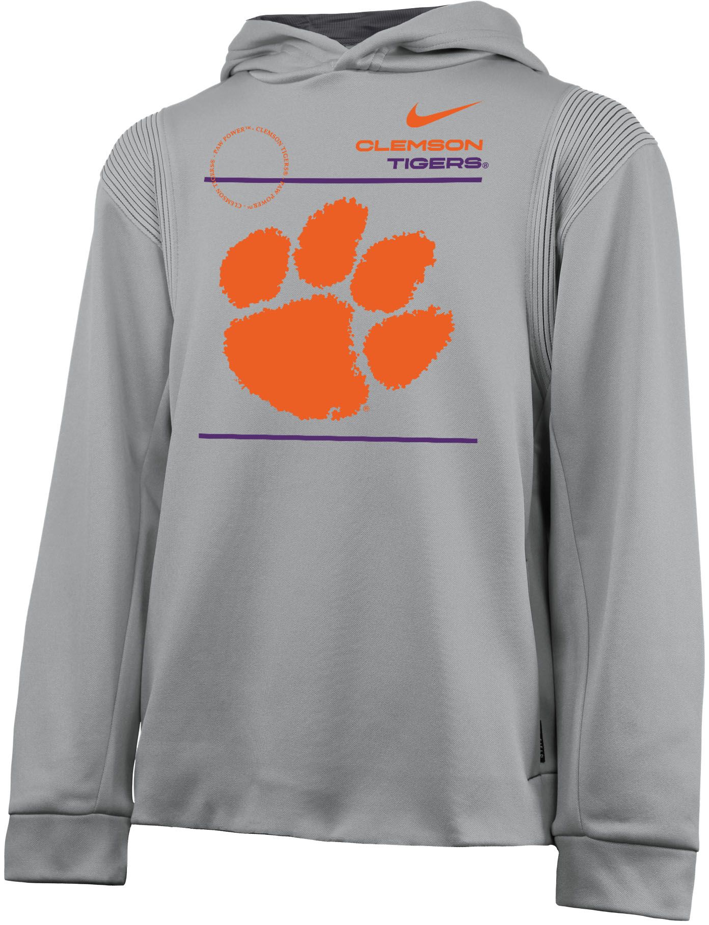 Nike / Youth Clemson Tigers Grey Therma Football Sideline