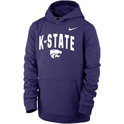 Nike Youth Kansas State Wildcats Purple Club Fleece Wordmark Pullover Hoodie