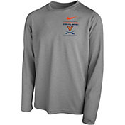 Nike Youth Virginia Cavaliers Grey Dri-FIT Legend Long Sleeve T-Shirt