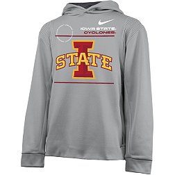 Nike Youth Iowa State Cyclones Grey Therma Football Sideline Pullover Hoodie