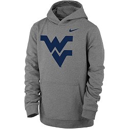 Nike Youth West Virginia Mountaineers Grey Club Fleece Pullover Hoodie