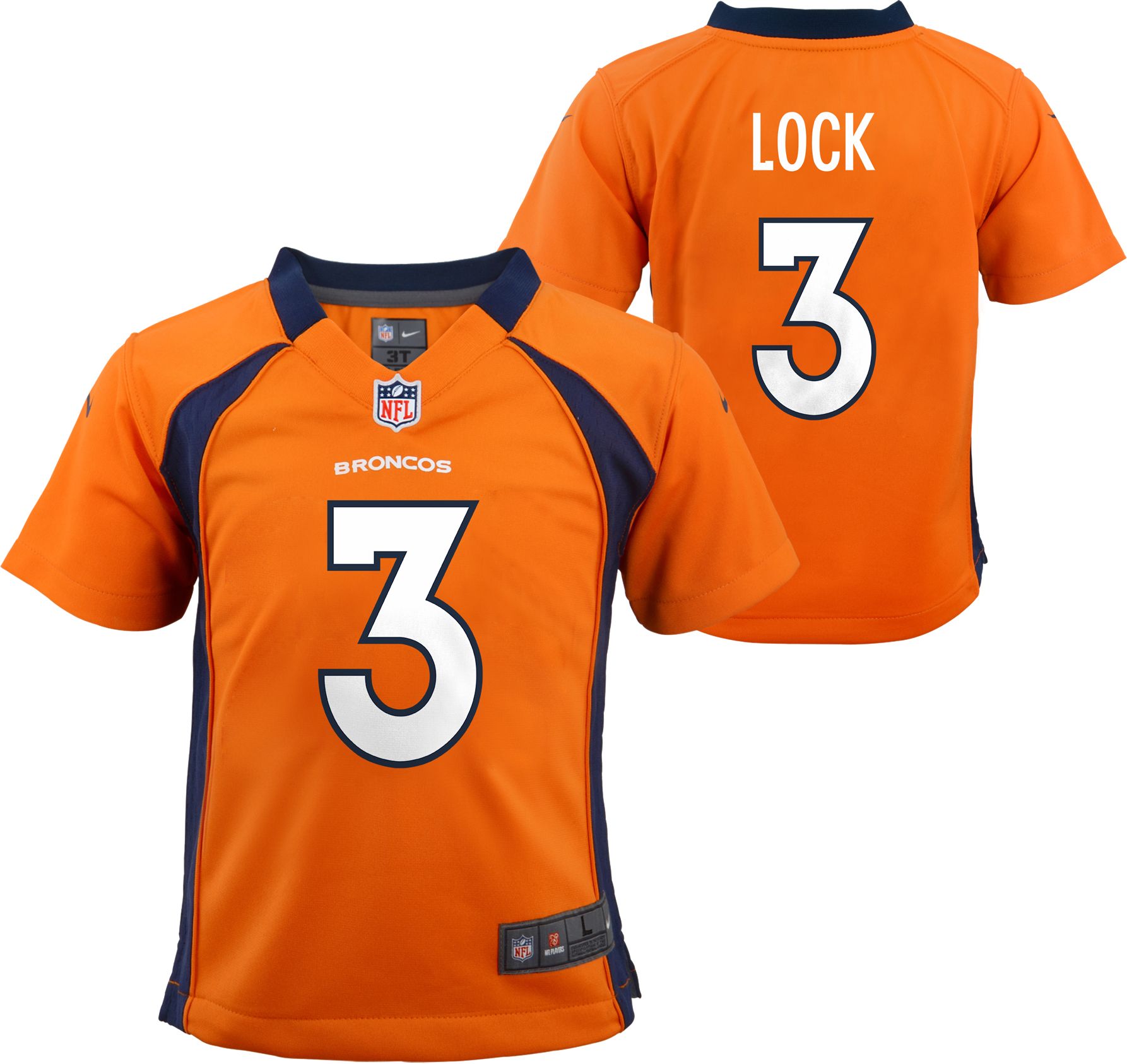 : Drew Lock Denver Broncos Orange #3 Youth Player Home Jersey :  Sports & Outdoors