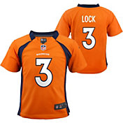 Nike Little Kid's Denver Broncos Drew Lock #3 Orange Game Jersey