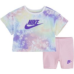 Nike Little Girls' Ice Dye Box T-Shirt And Short Set