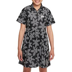 Nike Girls' Sportswear Printed Short Sleeve Daisy Dress