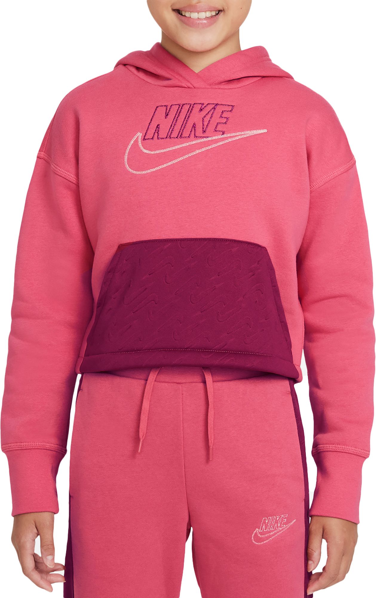 Men's Nike Sportswear Club Fleece Hoodie – PINK/WHITE – CSC