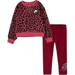 Nike Little Girls' Leopard Crew Set